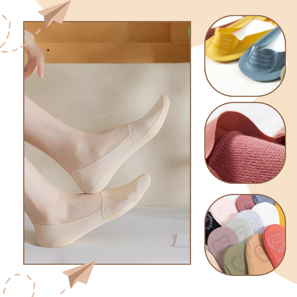 Unsichtbare Antirutsch-Socken für optimalen Komfort