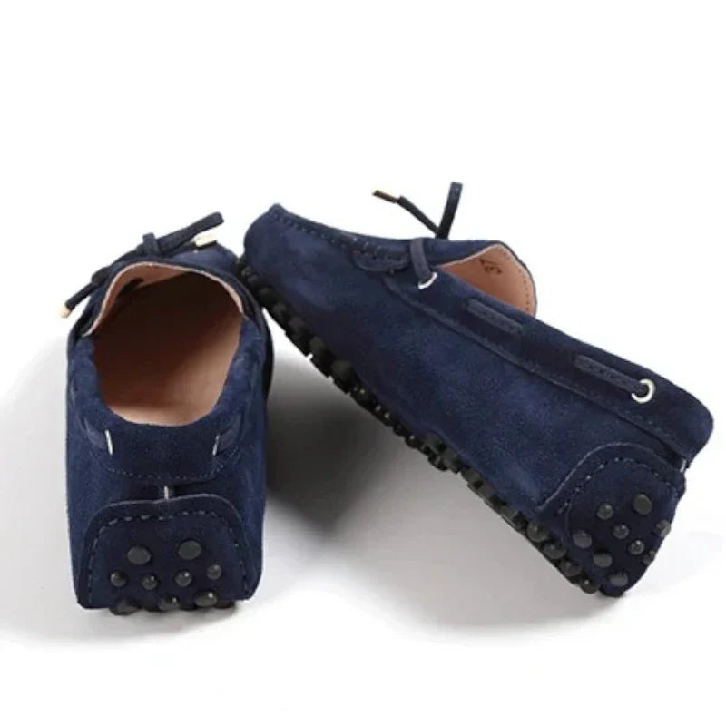 Elegante Flache Mokassins für Damen aus hochwertigem Wildlederimitat mit orthopädischem Komfort