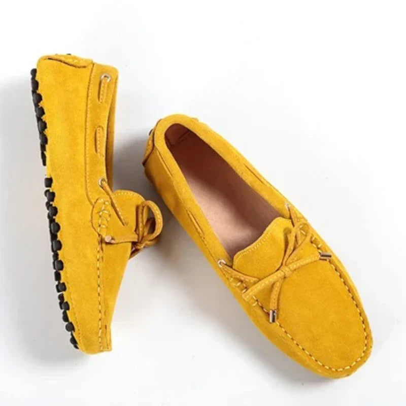 Elegante Flache Mokassins für Damen aus hochwertigem Wildlederimitat mit orthopädischem Komfort