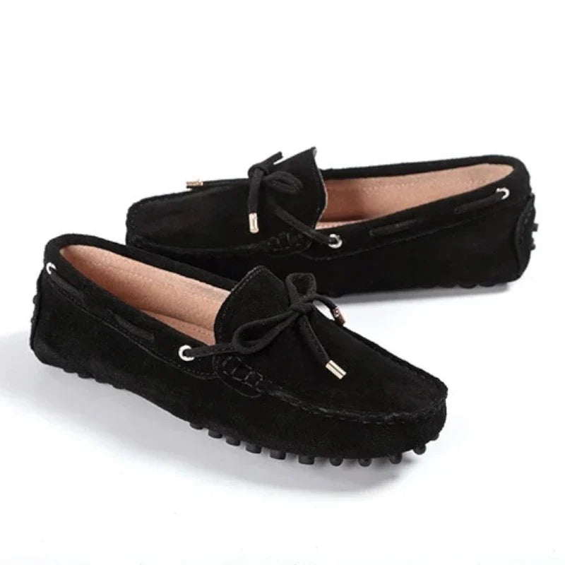 Elegante Flache Mokassins für Damen aus hochwertigem Wildlederimitat mit orthopädischem Komfort