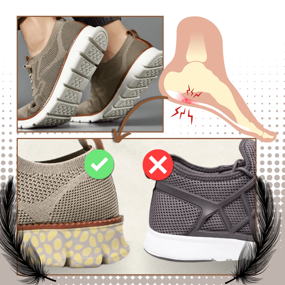 Bequeme und Atmungsaktive Orthopädische Schuhe mit Optimaler Fußgewölbeunterstützung