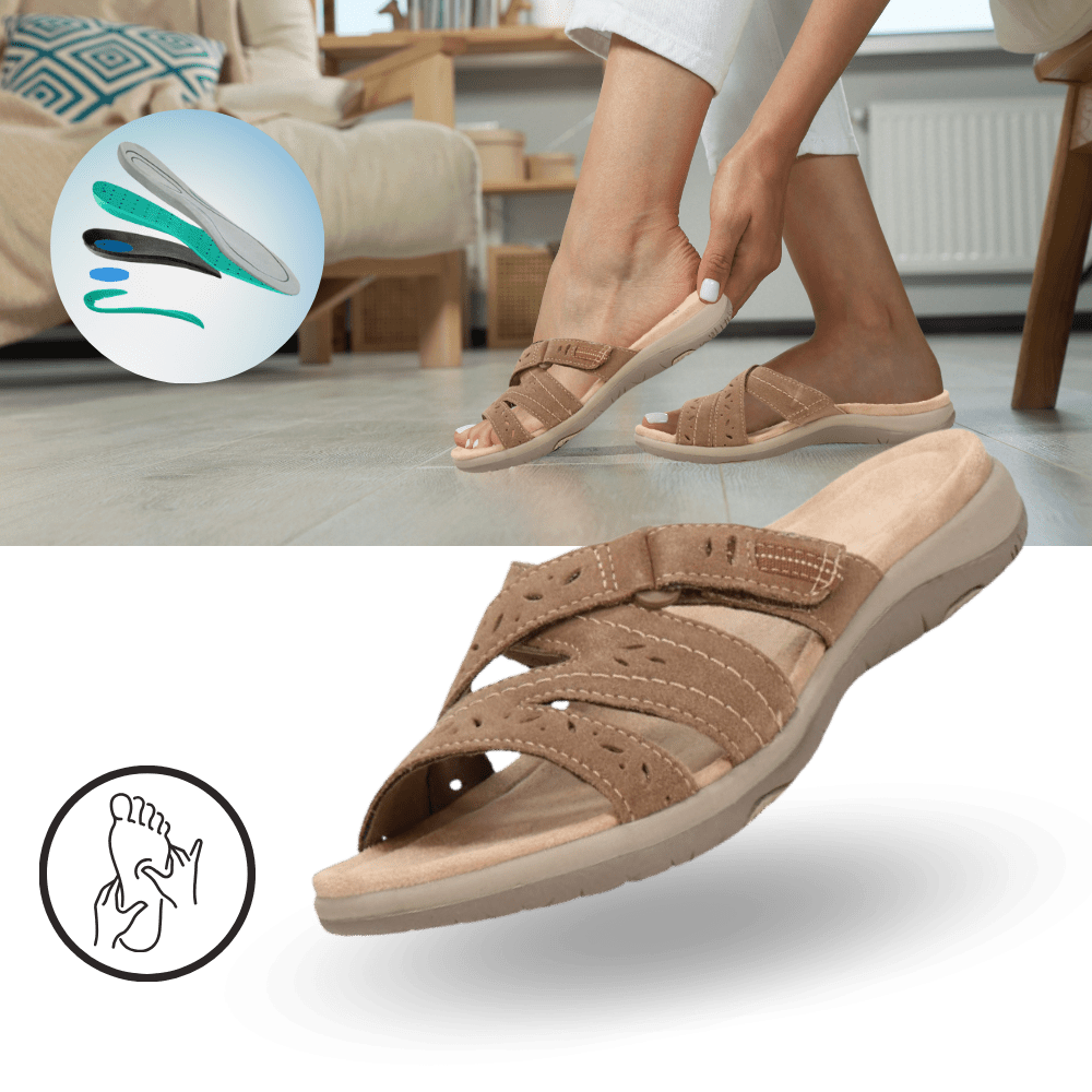 Elegante Sandalen mit offenem Zehenbereich und integriertem orthopädischem Komfort