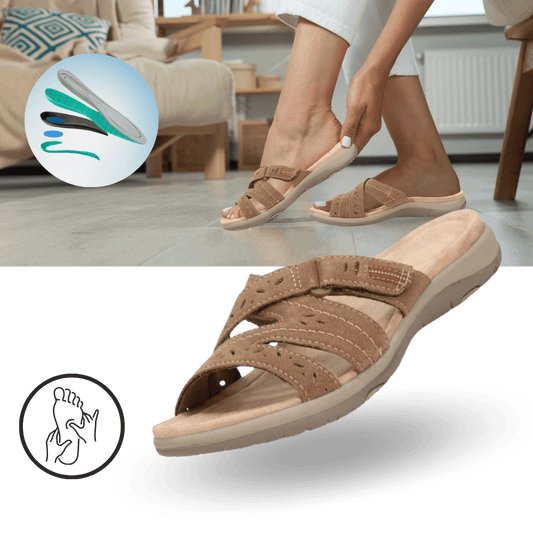 Elegante Sandalen mit offenem Zehenbereich und integriertem orthopädischem Komfort