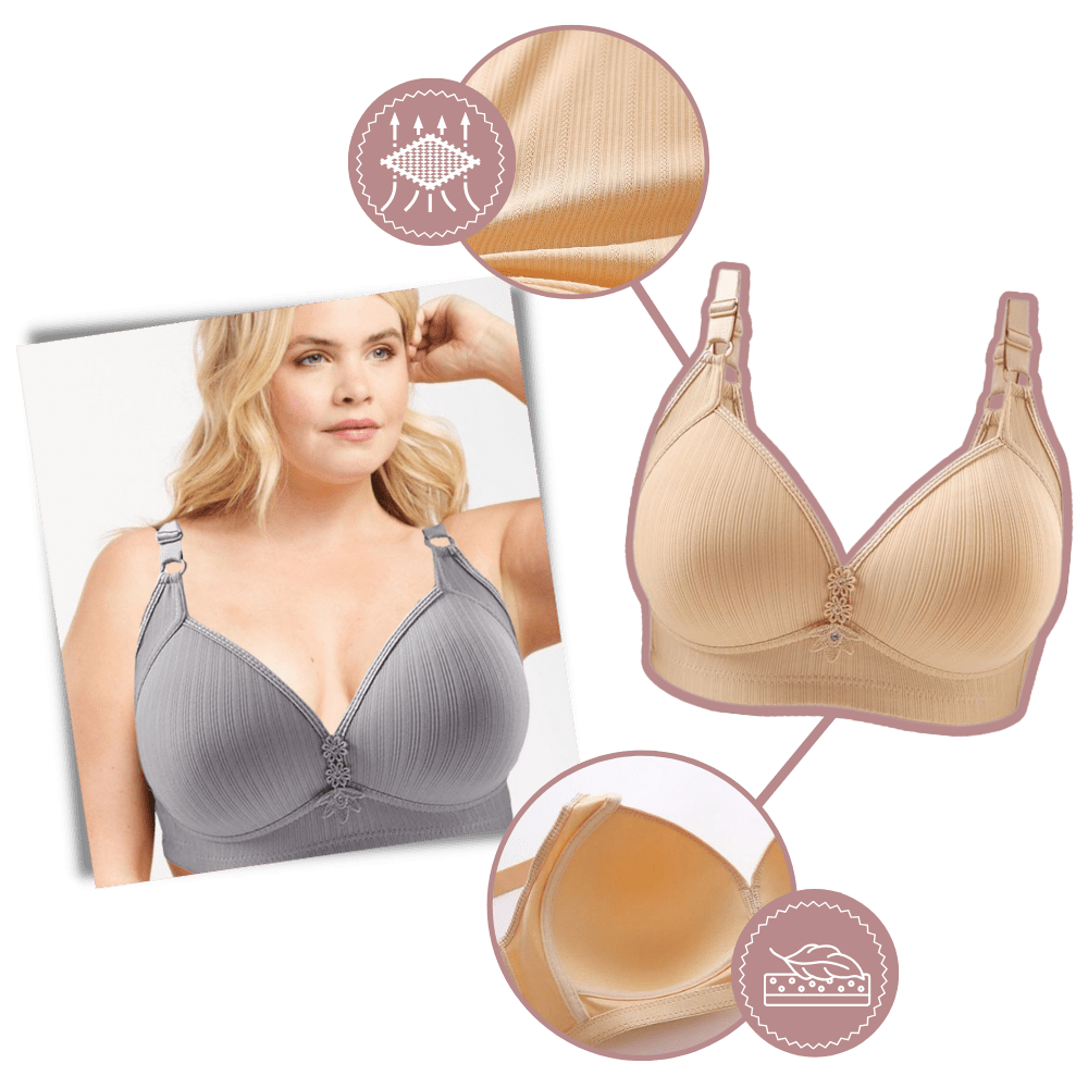 Eleganter kabelloser Push-up-BH für große Größen