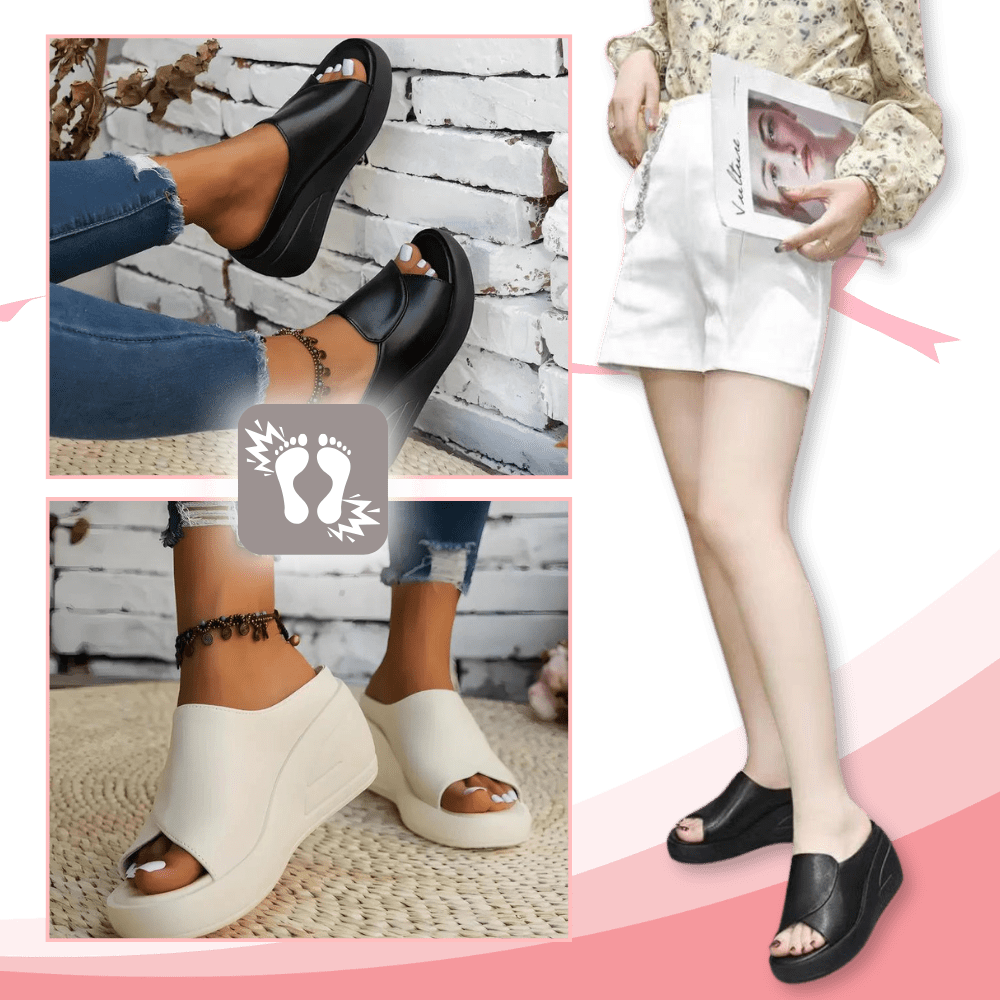 Bequeme Absatzsandalen mit Stoßdämpfungstechnologie