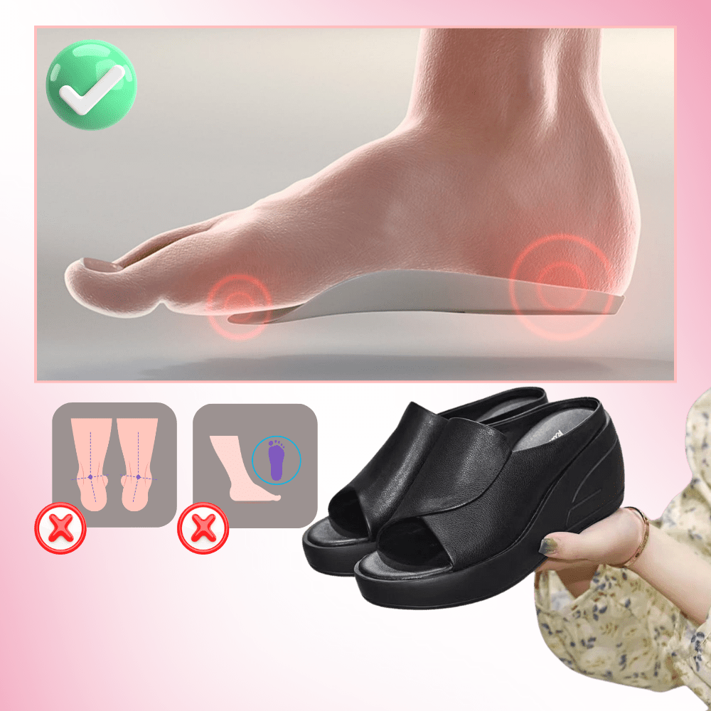 Bequeme Absatzsandalen mit Stoßdämpfungstechnologie