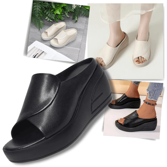 Bequeme Absatzsandalen mit Stoßdämpfungstechnologie