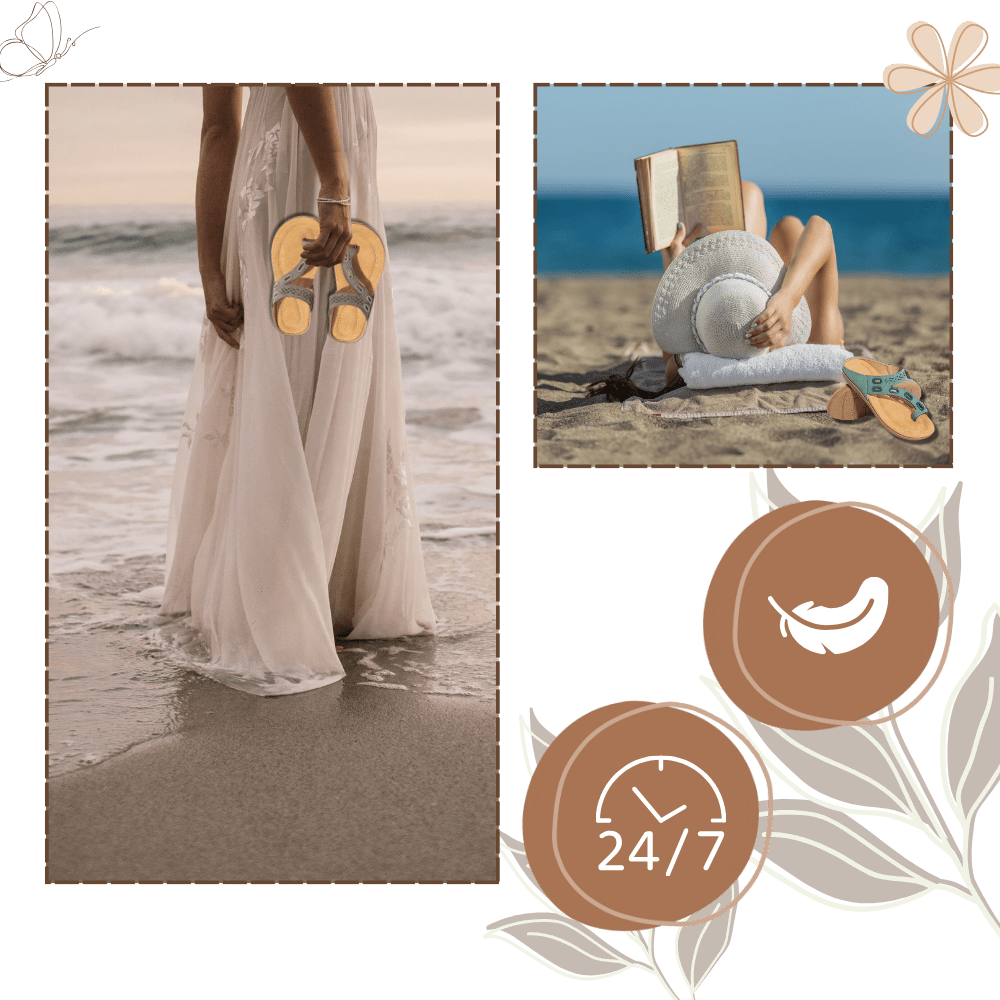 Bequeme orthopädische Sandalen mit Stoßdämpfungstechnologie