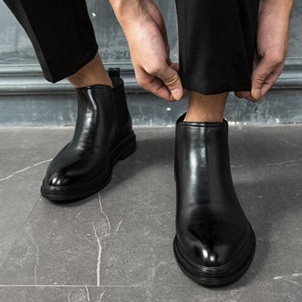 Stylische Herrenlederschuhe mit orthopädischer Unterstützung - Easton