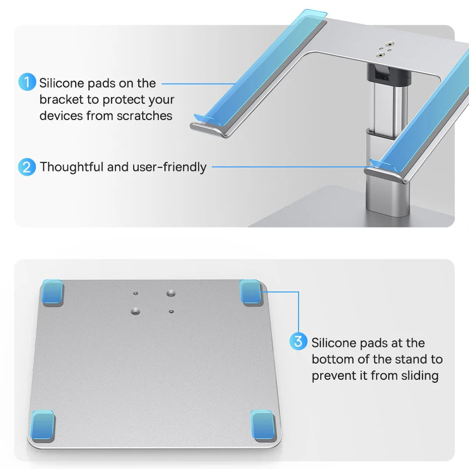 Premium Aluminium-Laptopständer – faltbar, höhenverstellbar, kompatibel mit MacBook, Tablet & Smartphone