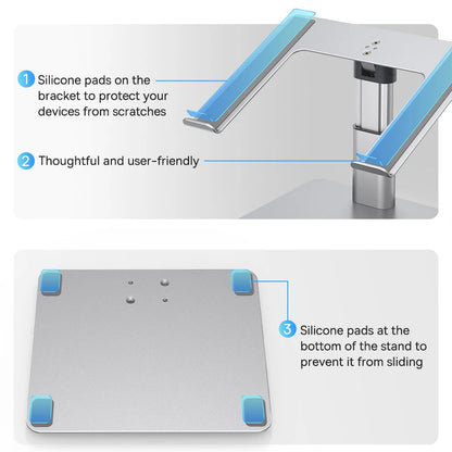Premium Aluminium-Laptopständer – faltbar, höhenverstellbar, kompatibel mit MacBook, Tablet & Smartphone