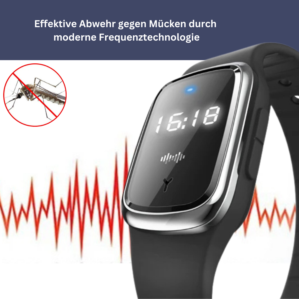 MückenSafe Ultraschallarmband mit LED-Anzeige – Der innovative Insektenschutz für entspannte Outdoor-Aktivitäten!