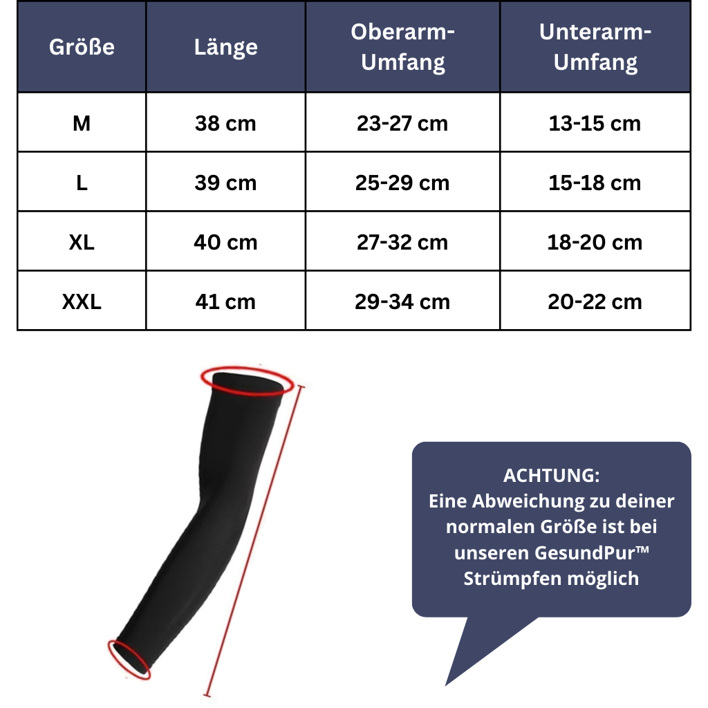 Kompressions-Ärmel (1x) für optimalen Komfort und Unterstützung