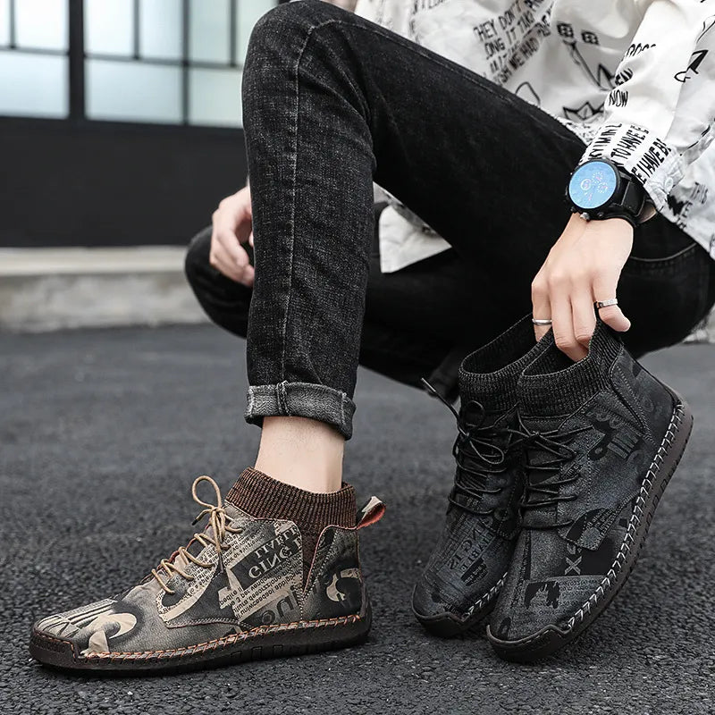 Modische orthopädische Herren-Camouflageschuhe - Saux -