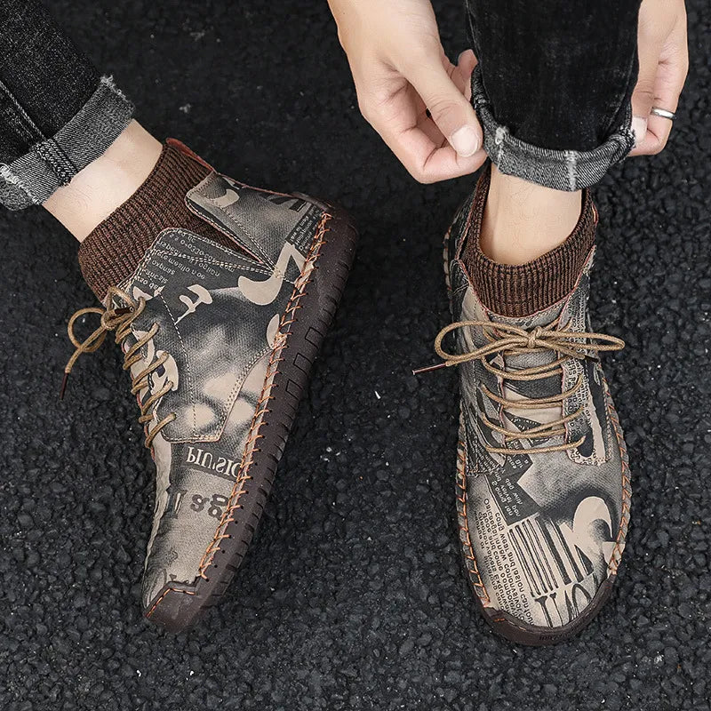 Modische orthopädische Herren-Camouflageschuhe - Saux -