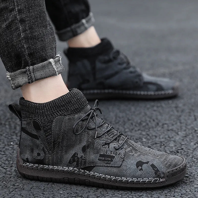 Modische orthopädische Herren-Camouflageschuhe - Saux -