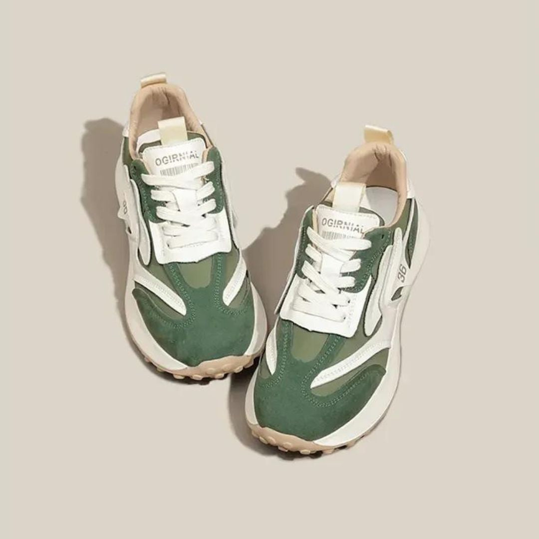 Modische klobige orthopädische Herrenschuhe mit kontrastierenden Strukturen - Manu -