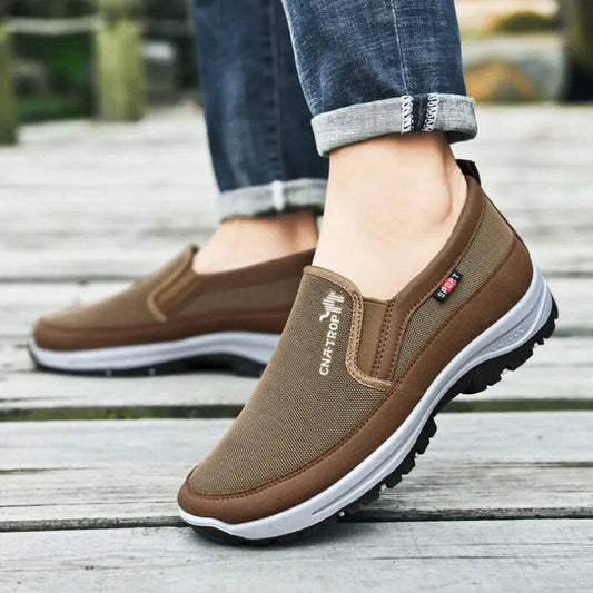 Bequemer orthopädischer Herrenschuh - Kamel