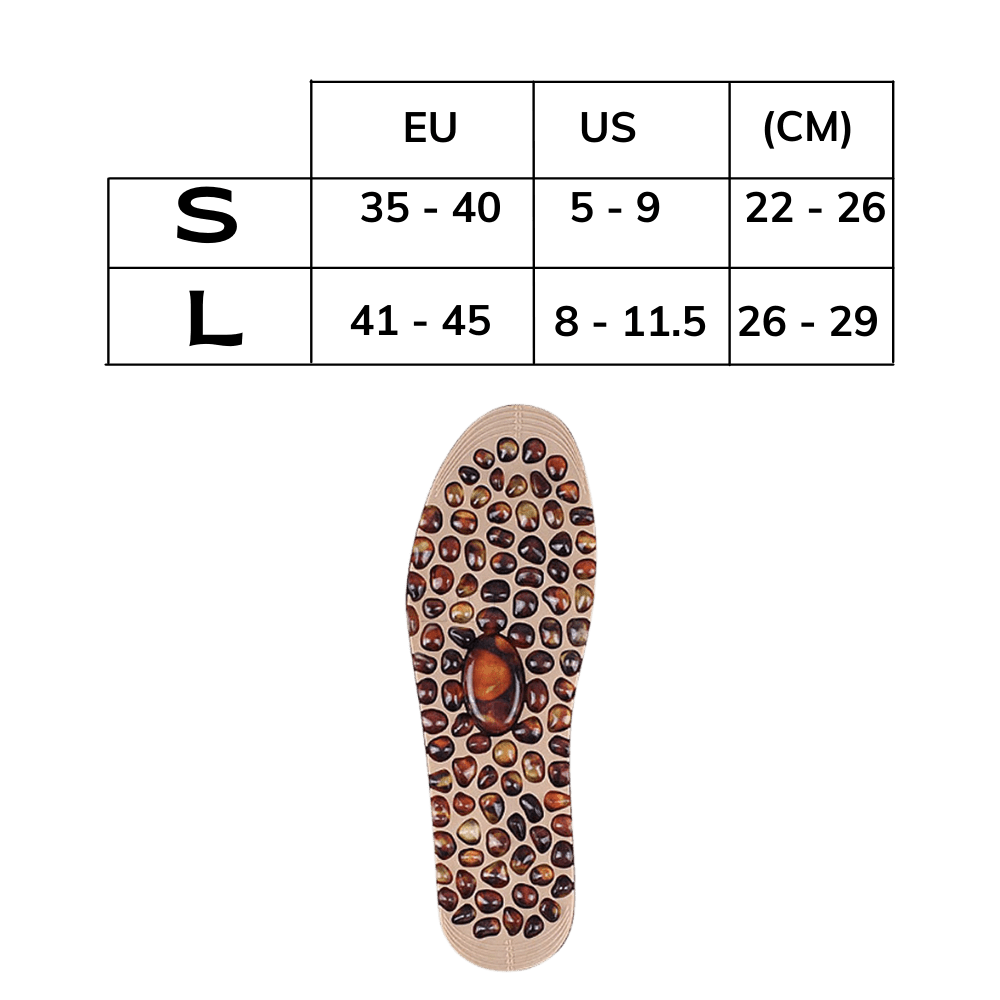 Entspannende Einlegesohlen mit evokativen Kieselstein-Muster