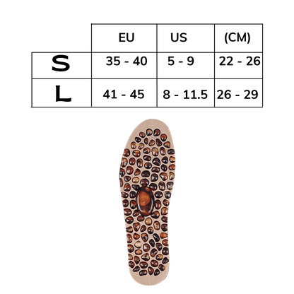 Entspannende Einlegesohlen mit evokativen Kieselstein-Muster