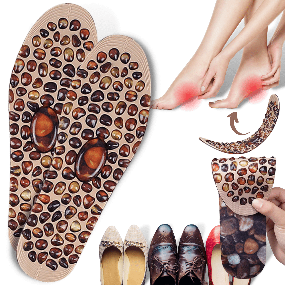 Entspannende Einlegesohlen mit evokativen Kieselstein-Muster