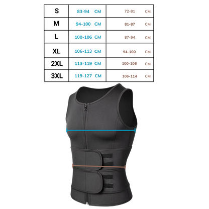 Sauna-Gürtel für Herren – Workout-Booster für erhöhtes Schwitzen, Kalorienverbrennung & Rückenstütze