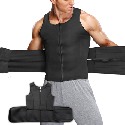 Sauna-Gürtel für Herren – Workout-Booster für erhöhtes Schwitzen, Kalorienverbrennung & Rückenstütze