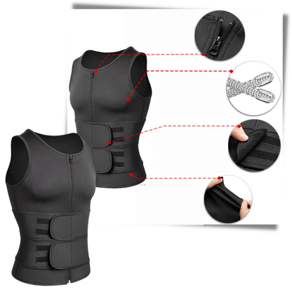 Sauna-Gürtel für Herren – Workout-Booster für erhöhtes Schwitzen, Kalorienverbrennung & Rückenstütze