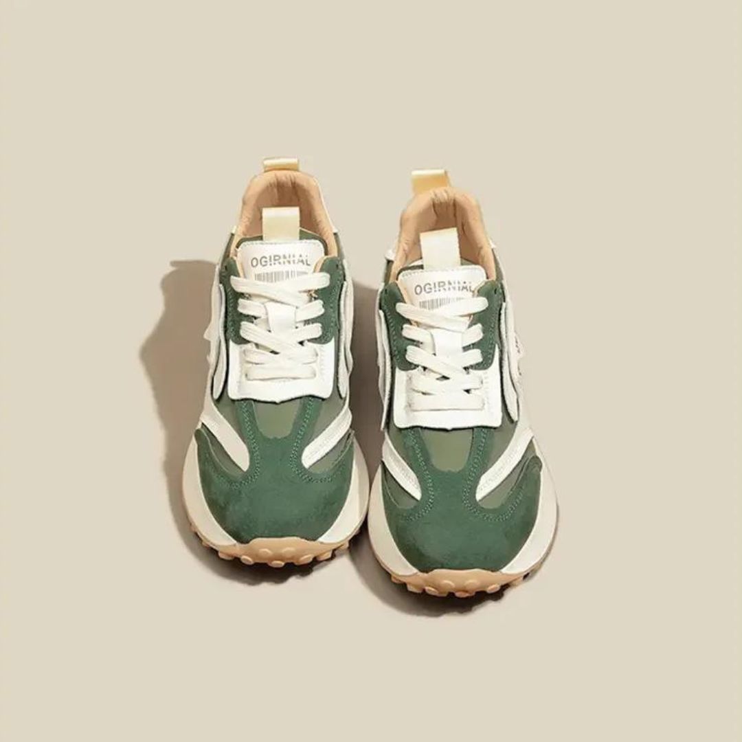 Modische klobige orthopädische Herrenschuhe mit kontrastierenden Strukturen - Manu -