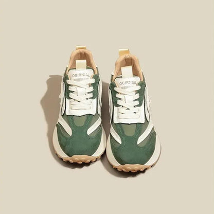 Modische klobige orthopädische Herrenschuhe mit kontrastierenden Strukturen - Manu -