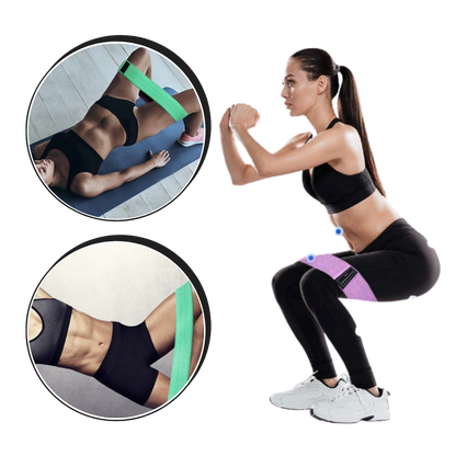 Set mit 3 Widerstandsbändern für ein effektives Training