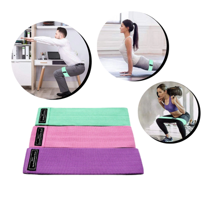 Set mit 3 Widerstandsbändern für ein effektives Training