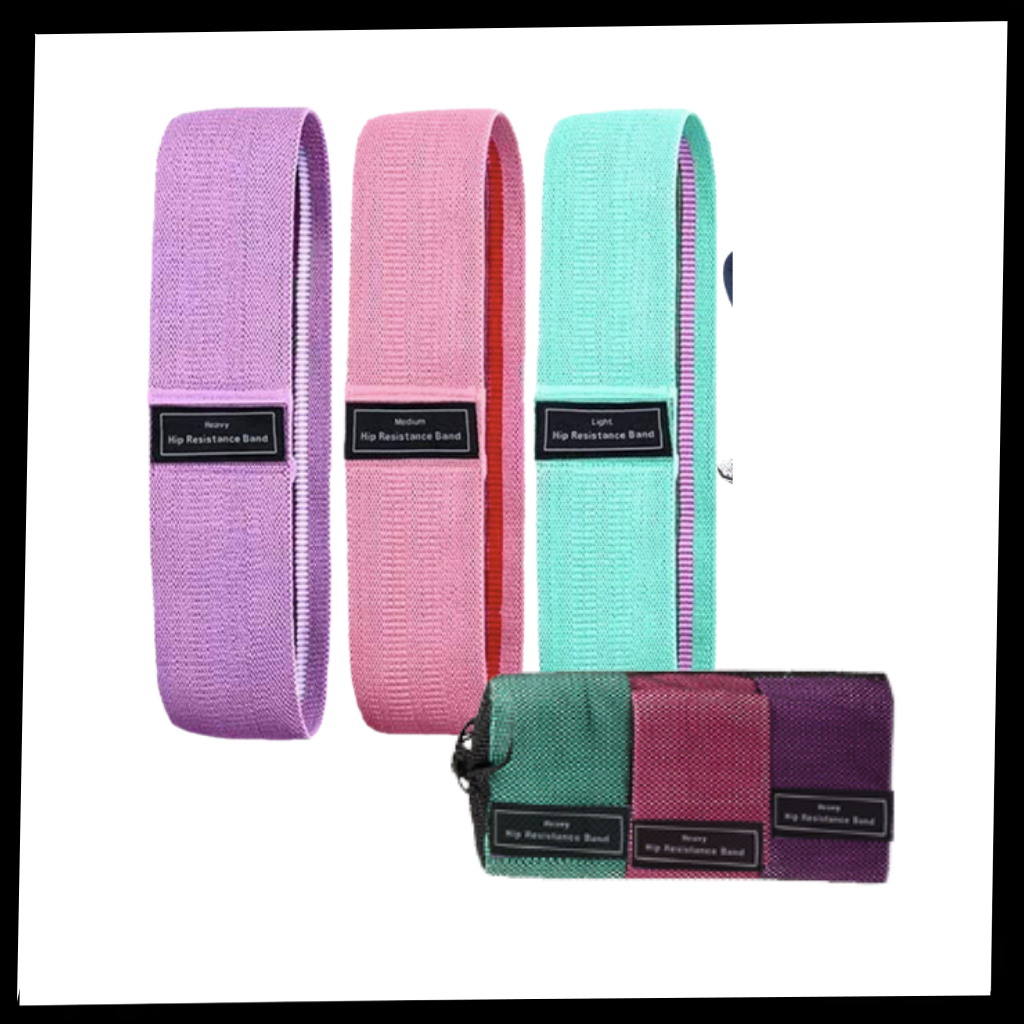 Set mit 3 Widerstandsbändern für ein effektives Training