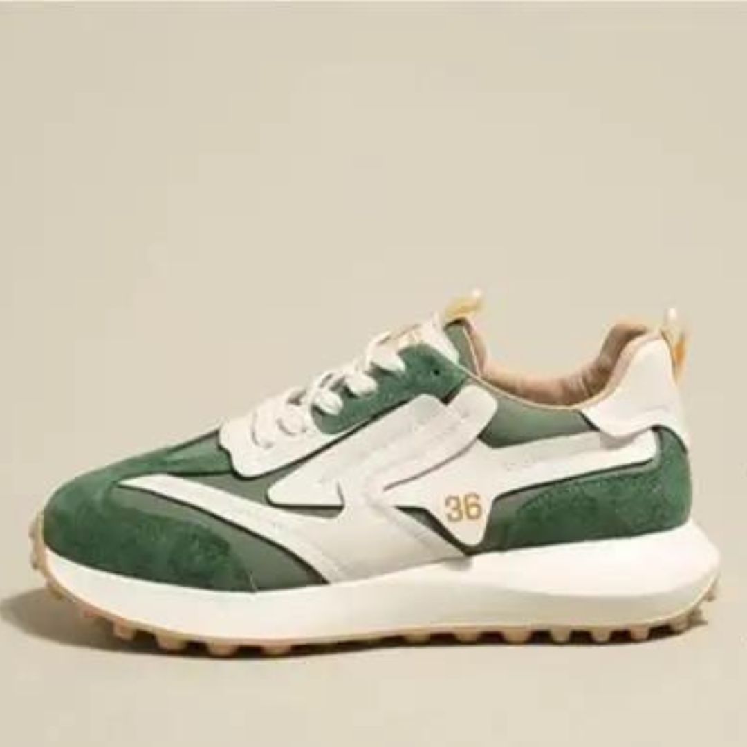 Modische klobige orthopädische Herrenschuhe mit kontrastierenden Strukturen - Manu -