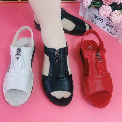 Orthopädische Damensandale mit Mery-Plateau