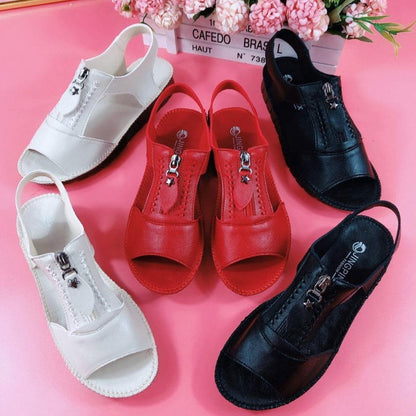 Orthopädische Damensandale mit Mery-Plateau