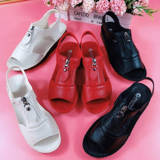 Orthopädische Damensandale mit Mery-Plateau