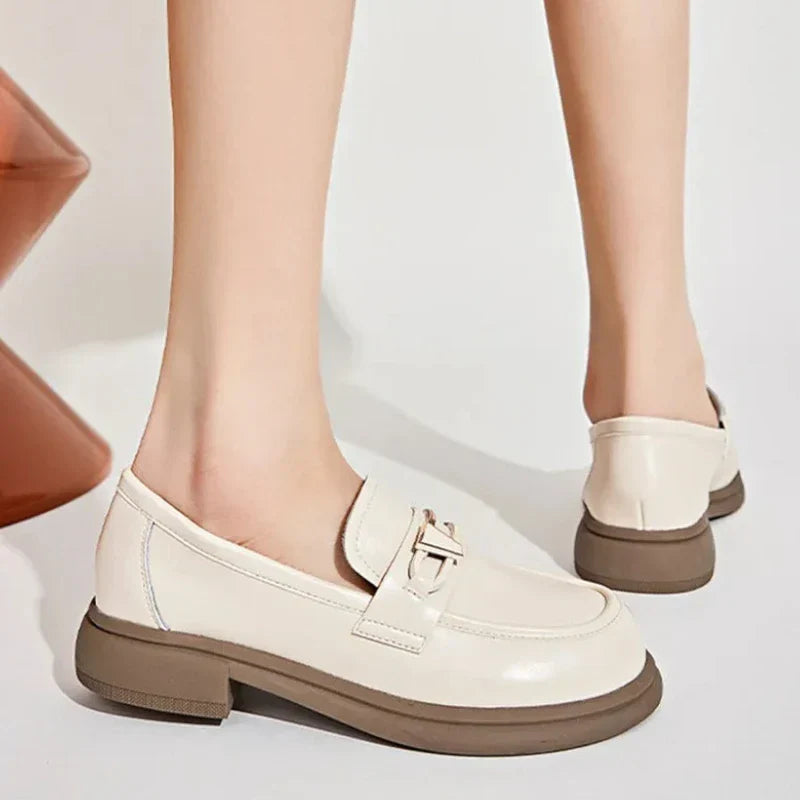 elegante orthopädische Damenmokassins aus Leder