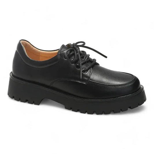 Orthopädischer Ledermokassin für Damen mit Schnürsenkeln