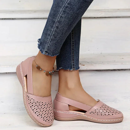 Elegante Damenmokassins mit orthopädischem Design und stilvollem Keilabsatz