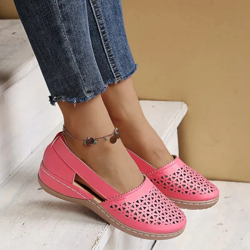 Elegante Damenmokassins mit orthopädischem Design und stilvollem Keilabsatz