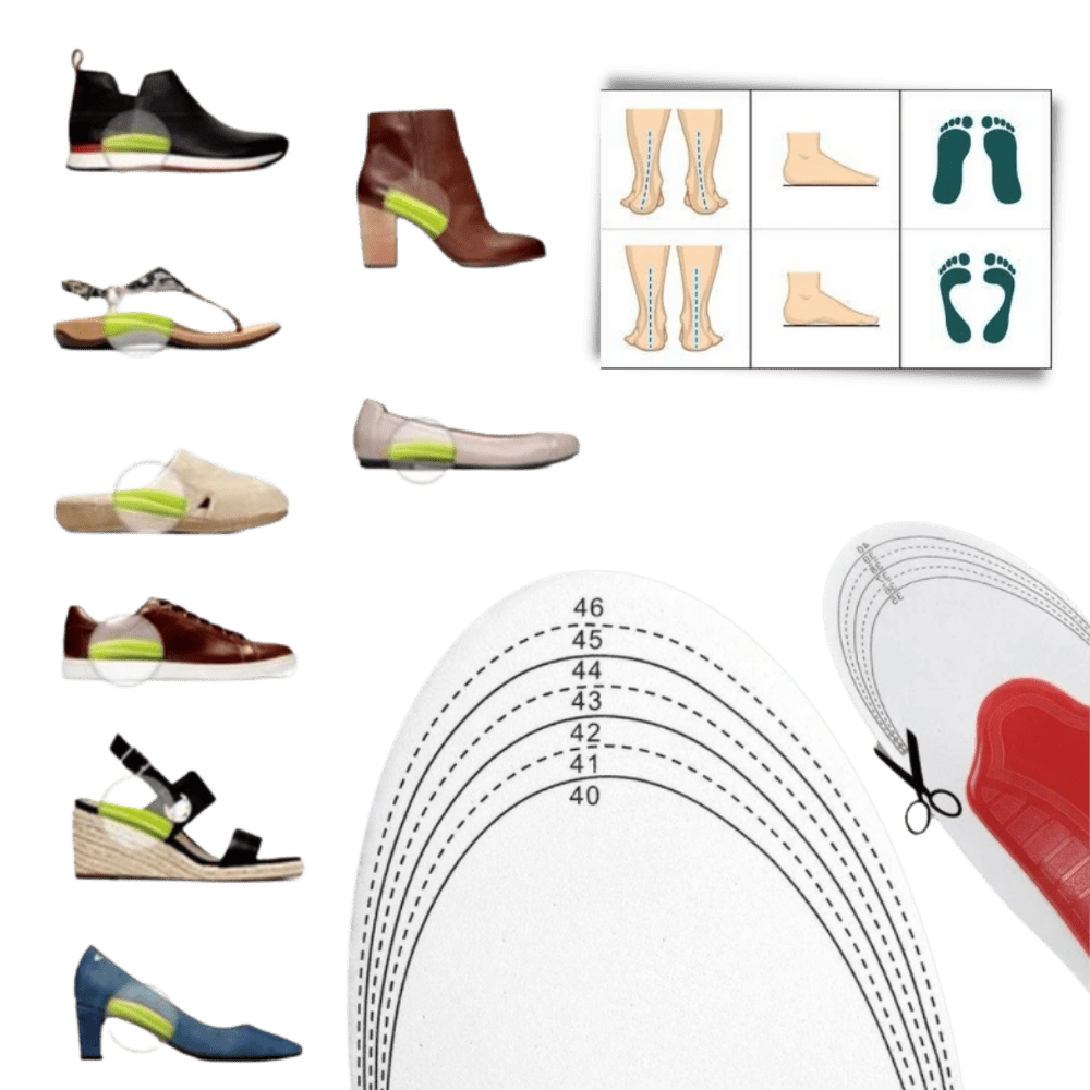 Optimale Komfort-Fest-Einlagen für Plattfüße - 1 Paar