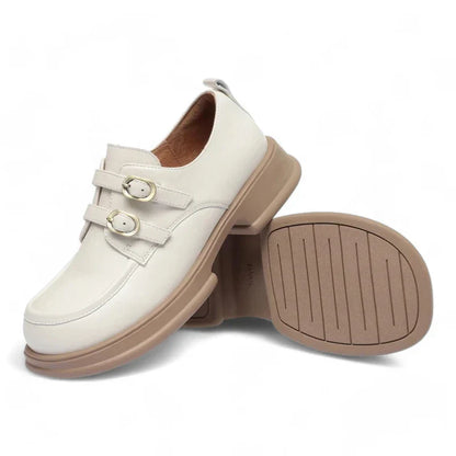 Elegante orthopädische Damenschuhe mit stilvollen Lederschnallen