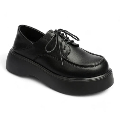 Elegante Leder-Mokassins für Damen mit bequemen Schnürkeilen – Orthopädische Unterstützung für jeden Schritt!