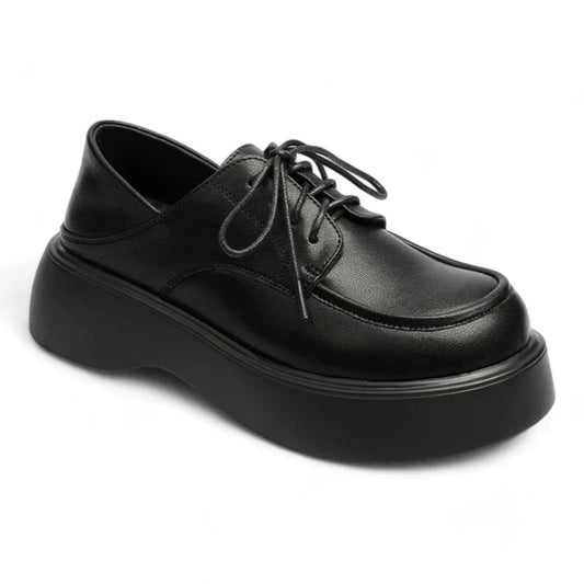 Elegante Leder-Mokassins für Damen mit bequemen Schnürkeilen – Orthopädische Unterstützung für jeden Schritt!