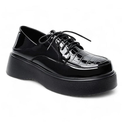 Elegante Leder-Mokassins für Damen mit bequemen Schnürkeilen – Orthopädische Unterstützung für jeden Schritt!