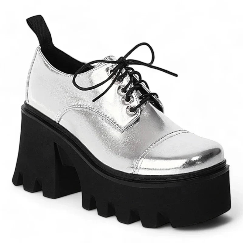 Elegante Damen-Schnürmokassins mit hohen Absätzen für optimalen Komfort und Stil