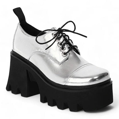 Elegante Damen-Schnürmokassins mit hohen Absätzen für optimalen Komfort und Stil