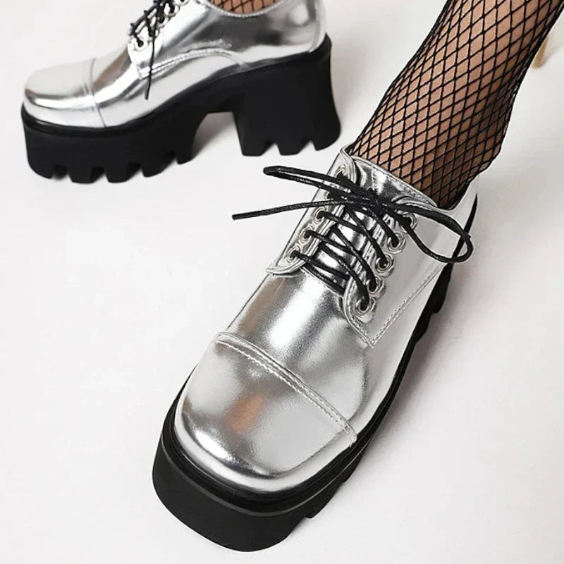 Elegante Damen-Schnürmokassins mit hohen Absätzen für optimalen Komfort und Stil