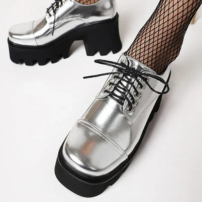 Elegante Damen-Schnürmokassins mit hohen Absätzen für optimalen Komfort und Stil